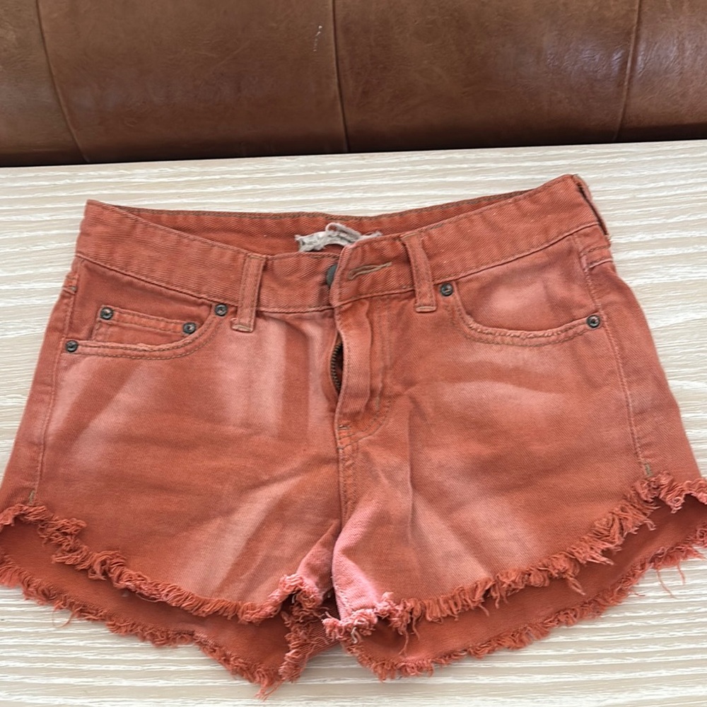 Free people / Women's Orange Denim Shorts